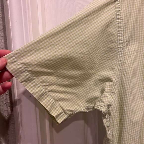 Ralph Lauren Blake Mens Large Green Gingham Check Short Sleeve Button Down Shirt - Picture 4 of 6